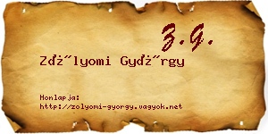 Zólyomi György névjegykártya