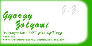 gyorgy zolyomi business card